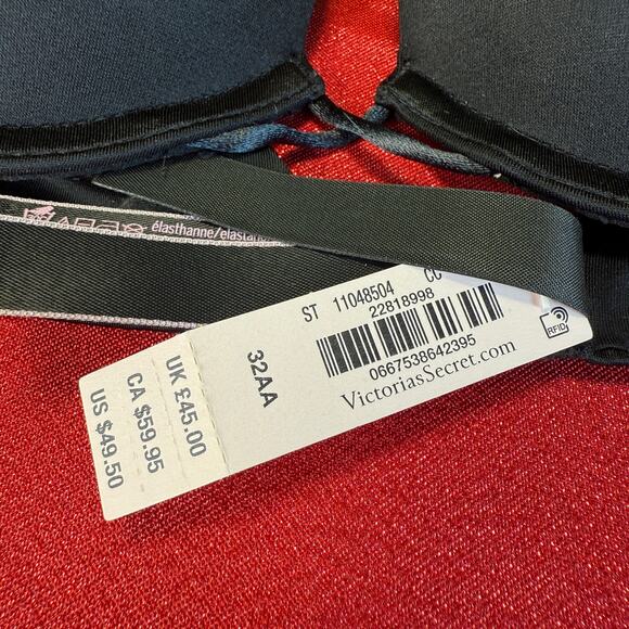 NWT Victoria's Secret Black Bomb Shell  32AA Adds 2 Cup Sizes Push Up Bra New - Picture 9 of 16